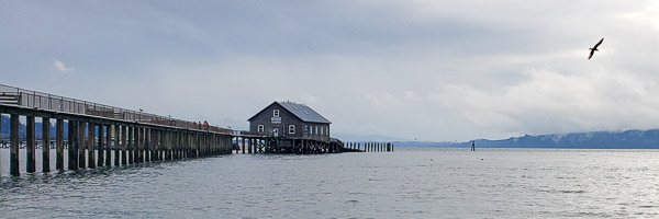 Pier's End: historic United States Coast Guard Boathouse